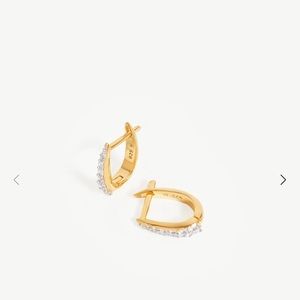 Missoma Pave Claw Huggie Earrings